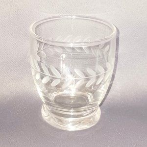 Vintage Clear Etched Juice Glass